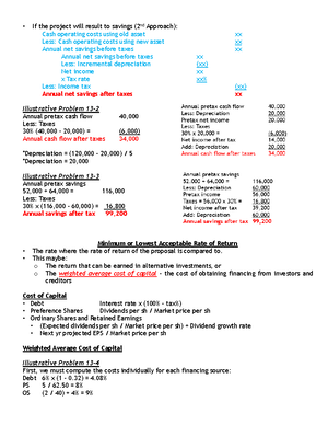 Part 2 Chap 13 Capital Investment Decisions - Net amount of investment ...