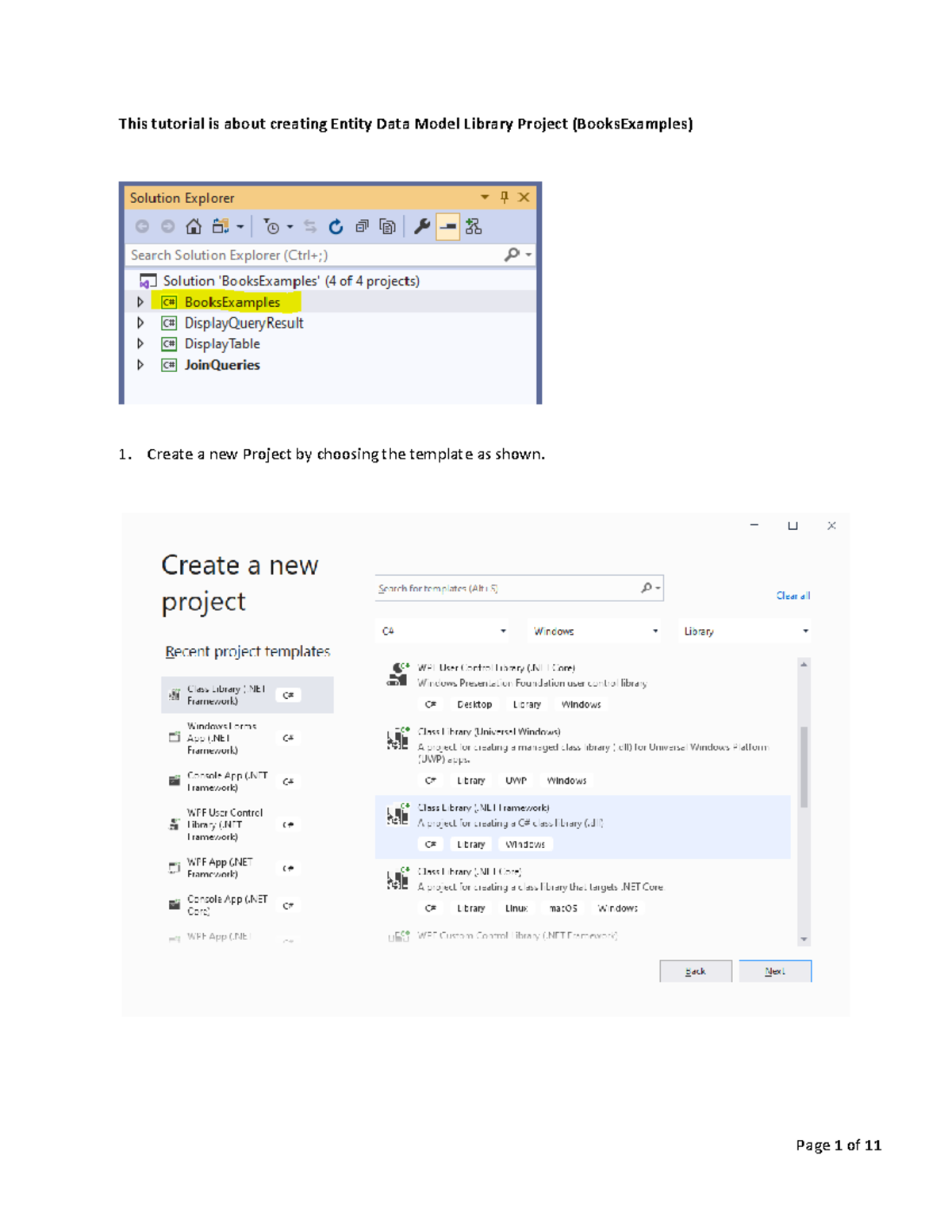 Tutorial How to createEFData ModelLibrary Project This tutorial