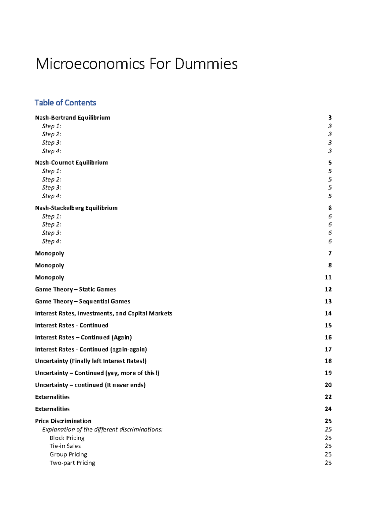 Microeconomics complete guide - Microeconomics For Dummies Table of ...