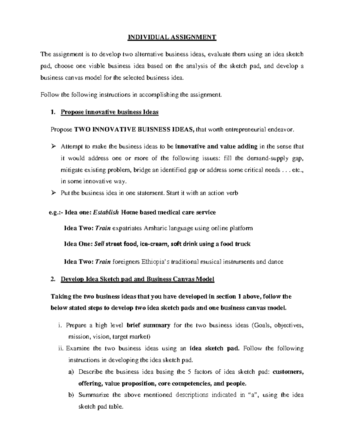 Individual Assignment - INDIVIDUAL ASSIGNMENT The assignment is to ...