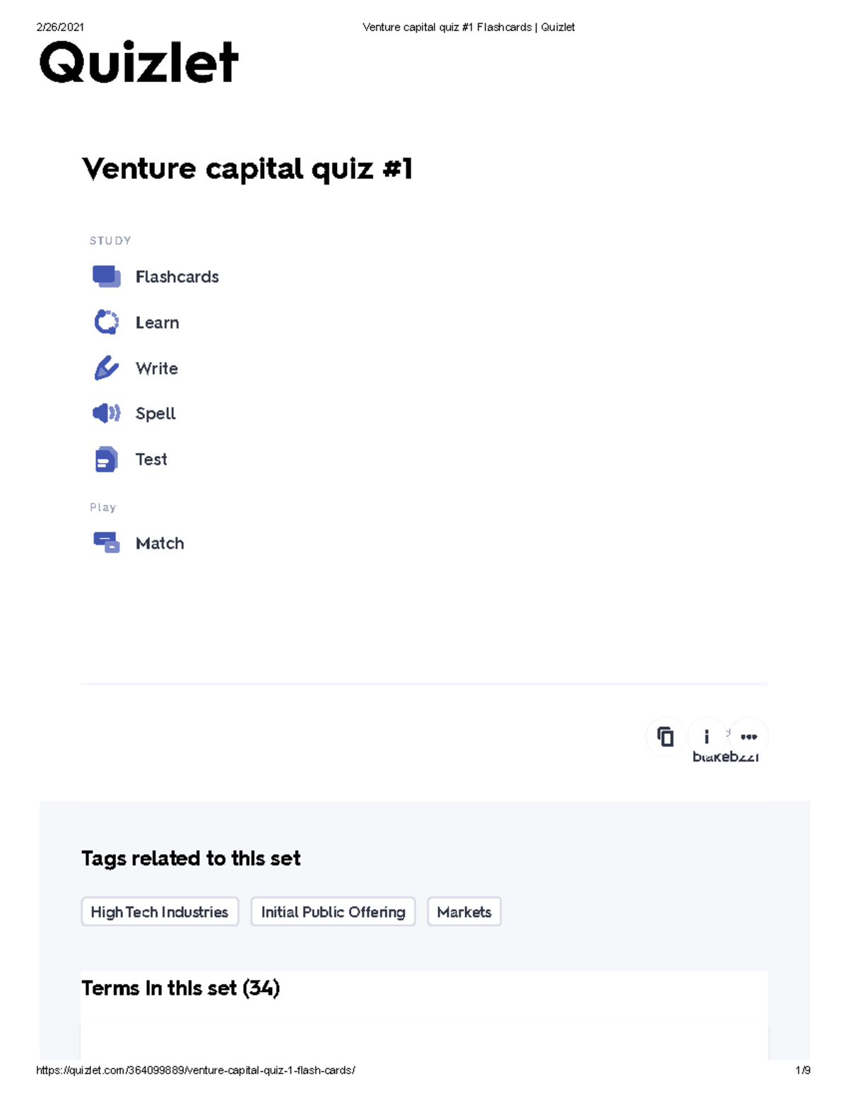 Venture capital quiz 1 Flashcards Quizlet Venture capital quiz STUDY