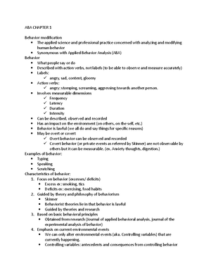 Chap07 - Class notes - Chapter 7 Concepts & Assumptions Underlying the ...