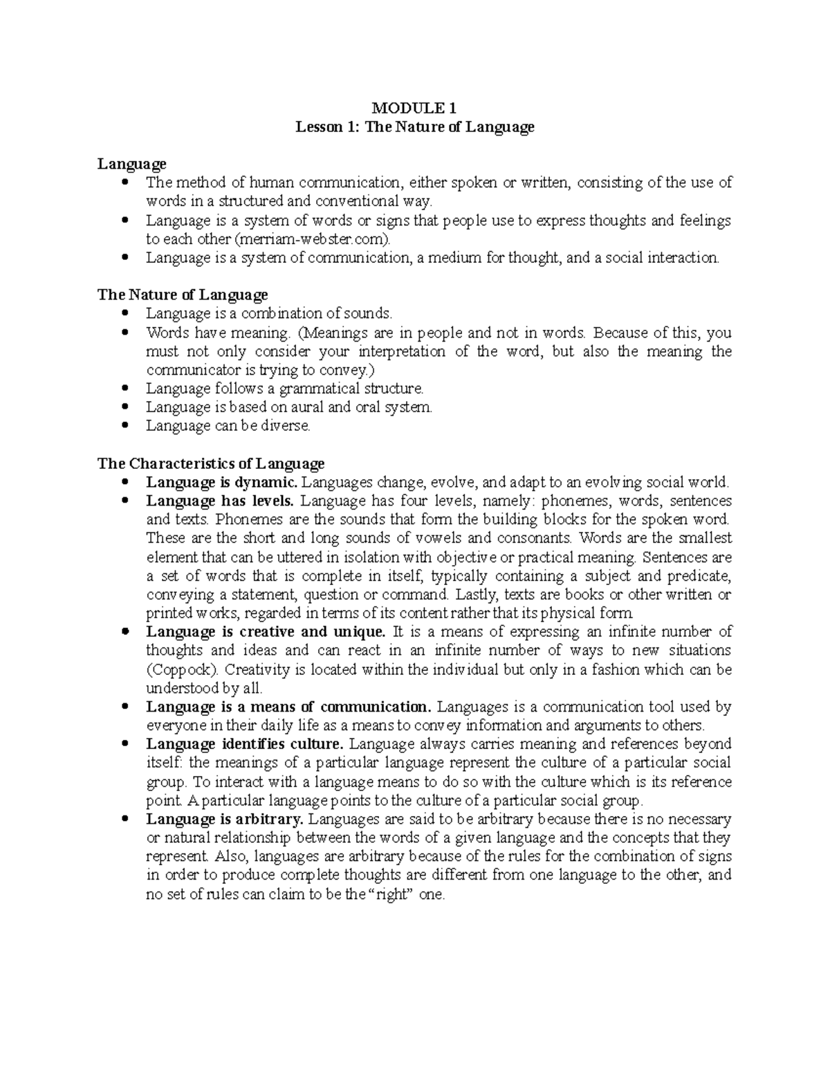 Handouts-els-102 - PATHFit Handouts - MODULE 1 Lesson 1: The Nature of ...