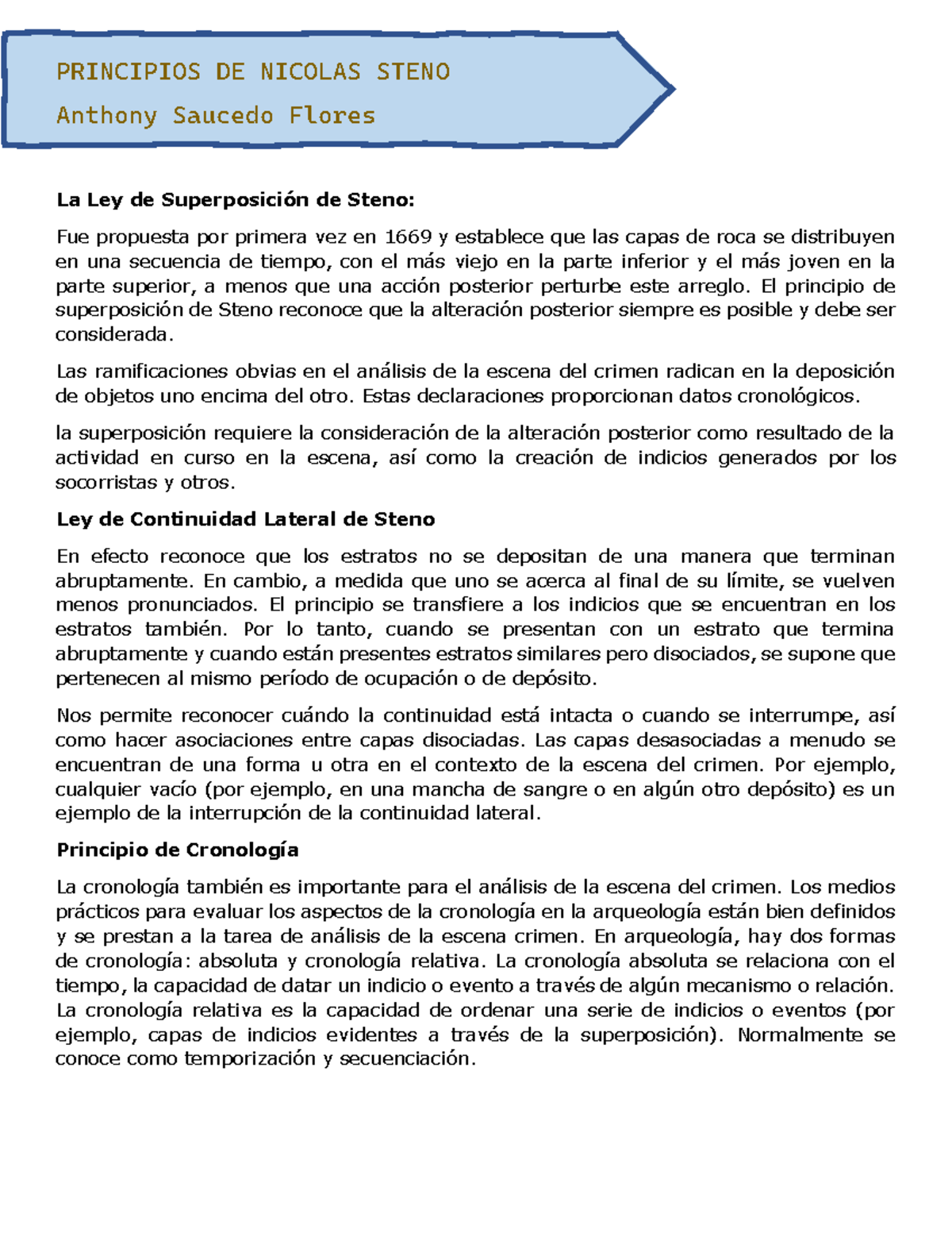 Principios DE Nicolas Steno PRINCIPIOS DE NICOLAS STENO Anthony