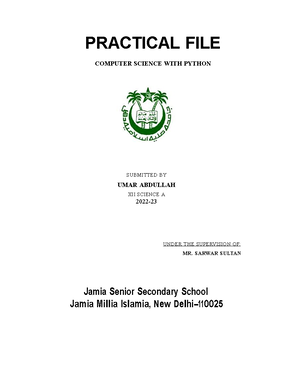 Template - vfasdzg - PROJECT FILE COMPUTER SCIENCE WITH PYTHON ...