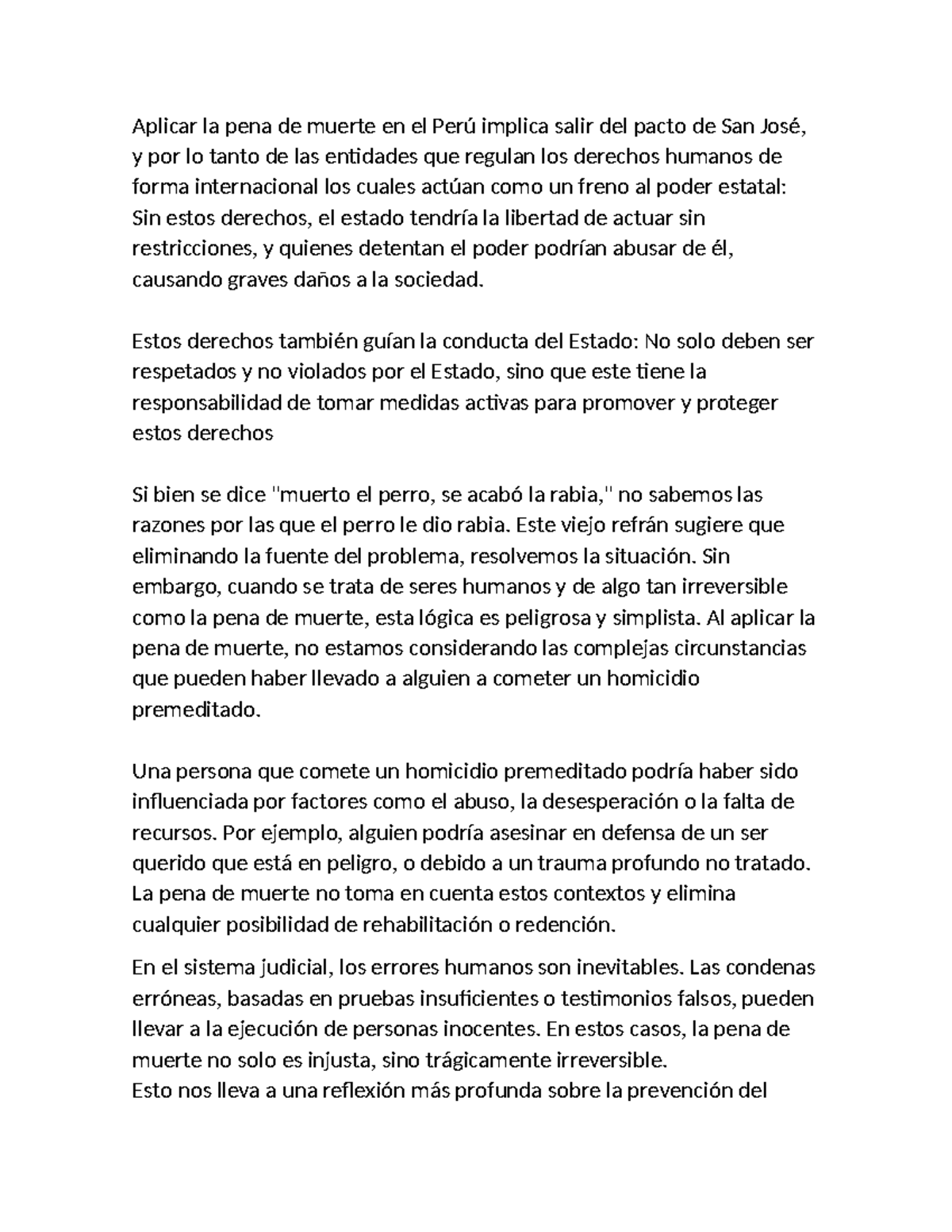 Exposicion grupo H Debate - Aplicar la pena de muerte en el Perú ...