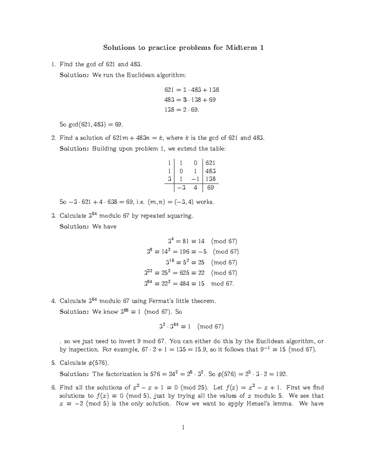 MIT18 781S12 pract Exam 1Sol - Solutions to practice problems for ...
