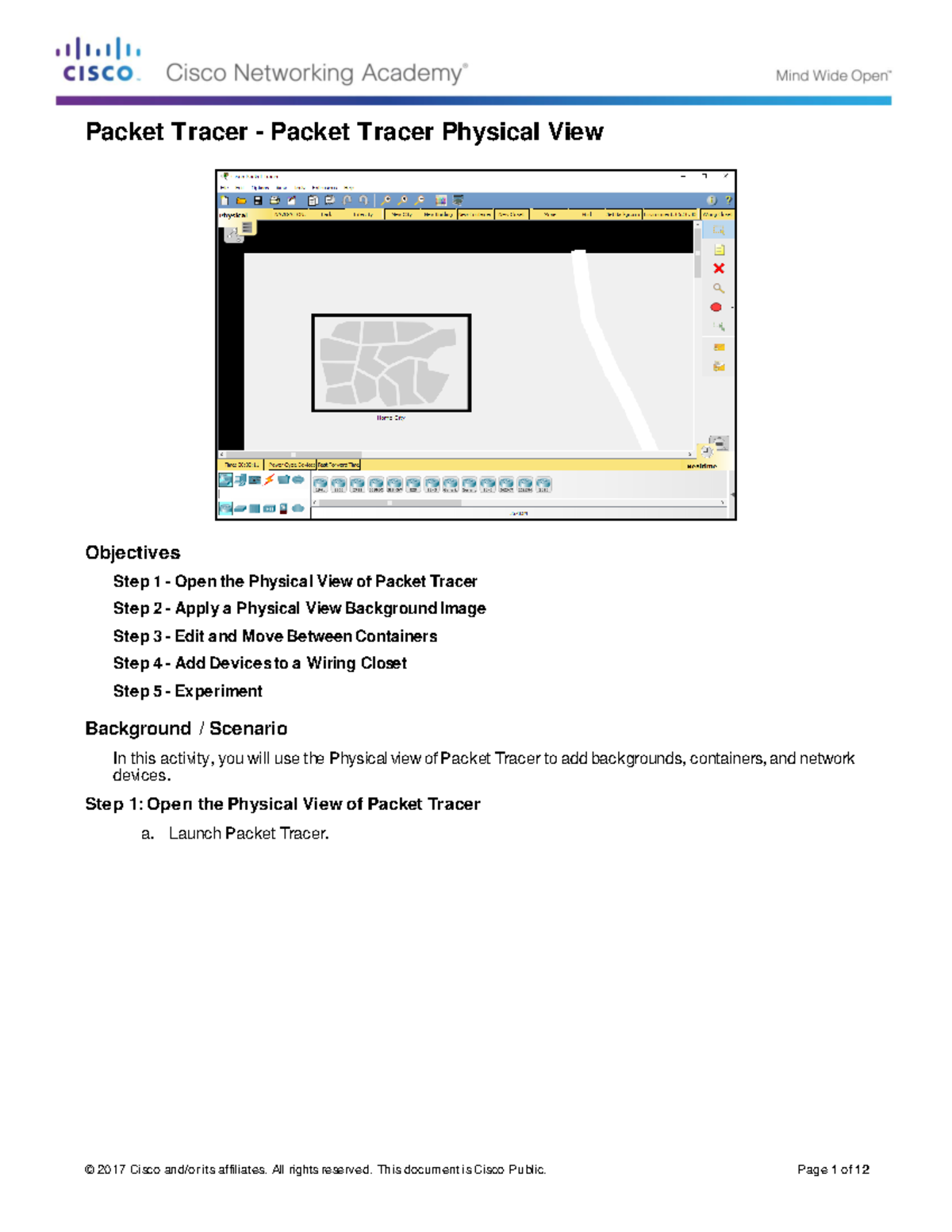 4.1.1.2 Packet Tracer - Packet Tracer Physical View - Packet Tracer ...