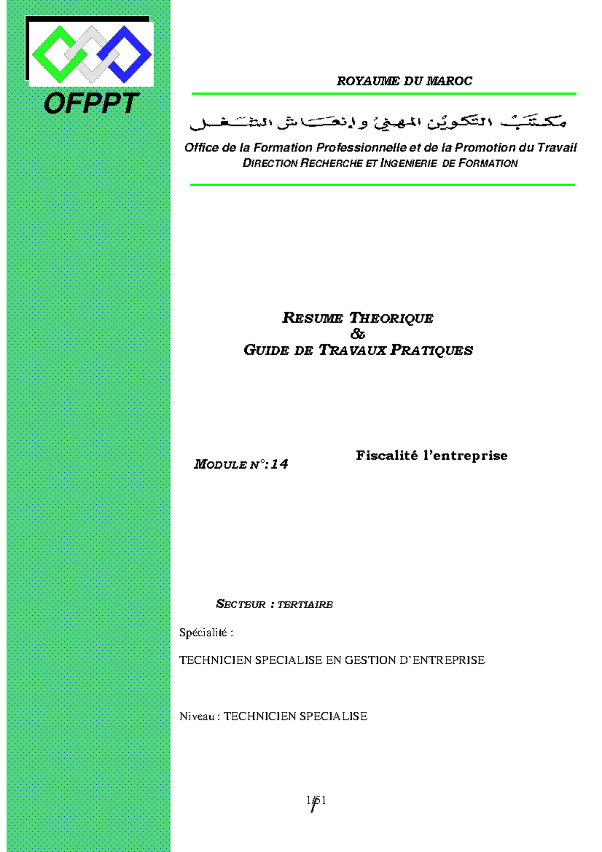 TSGE-Fiscalite_des_entreprises-AGC-TSGE.pdf - 1/ OFPPT ROYAUME DU MAROC ...