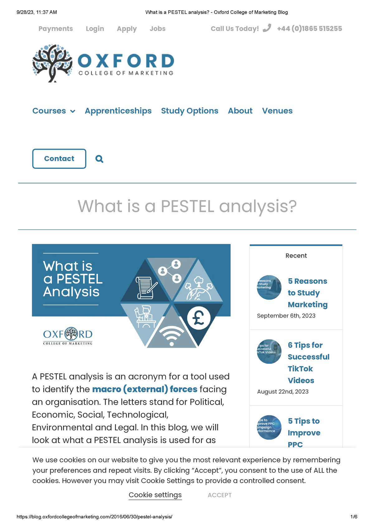 What is a PESTEL analysis? - Oxford College of Marketing Blog