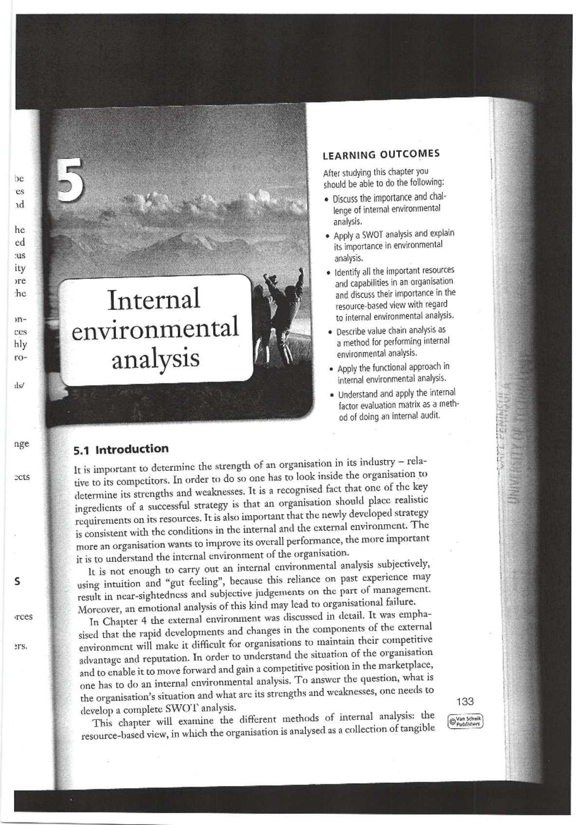 Strategic Management Chapter 5 - LEARNING OUTCOMES be es 5 After ...