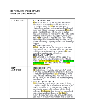 ELC persuasive speech script - Imagine that you are on your way home ...