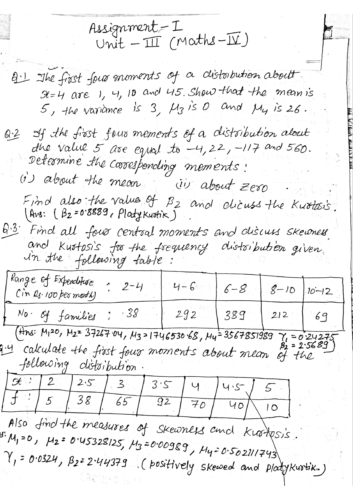 Maths 4 Unit III (Important Questions) - B Tech - Studocu