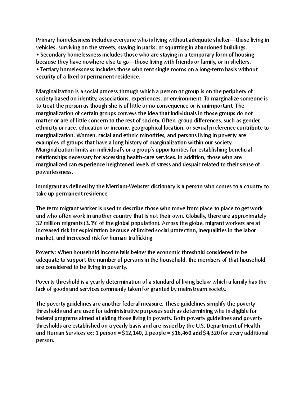 Community-marginalization - Primary homelessness includes everyone who ...