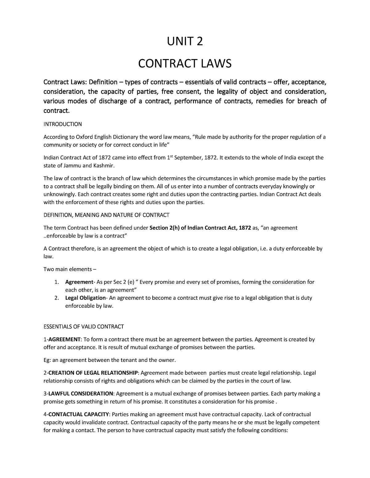 contract-law-notes-unit-2-unit-2-contract-laws-contract-laws