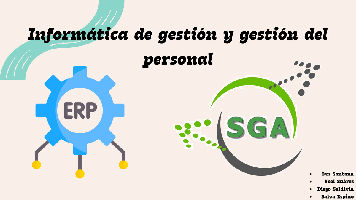Informatica de gestión y gestión del personal - Informática de gestión ...
