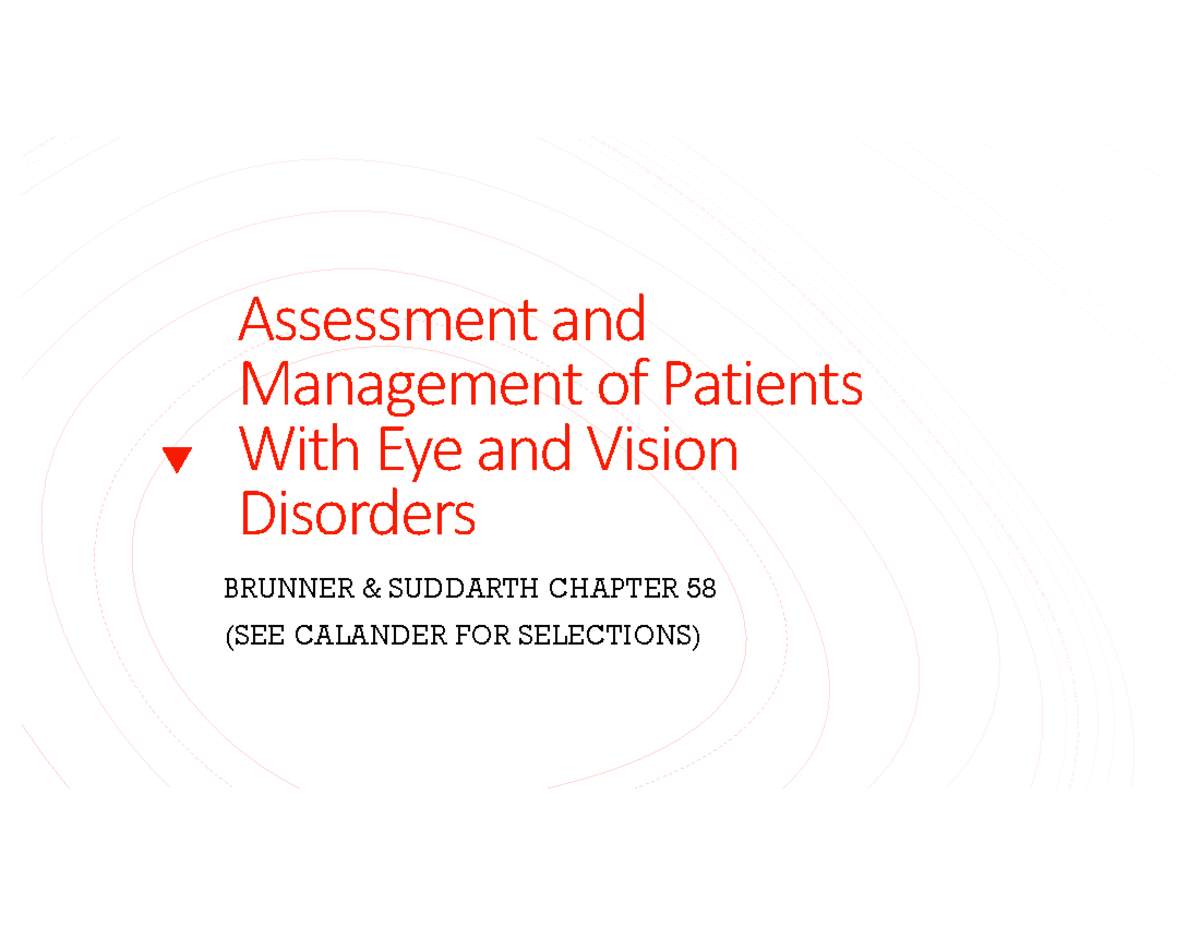 229 ocular - Assessment and Management of Patients With Eye and Vision ...