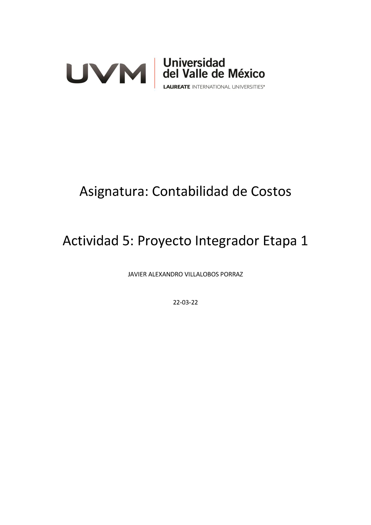 Actividad 5 Proyecto Integrador Etapa 1 - Asignatura: Contabilidad De ...