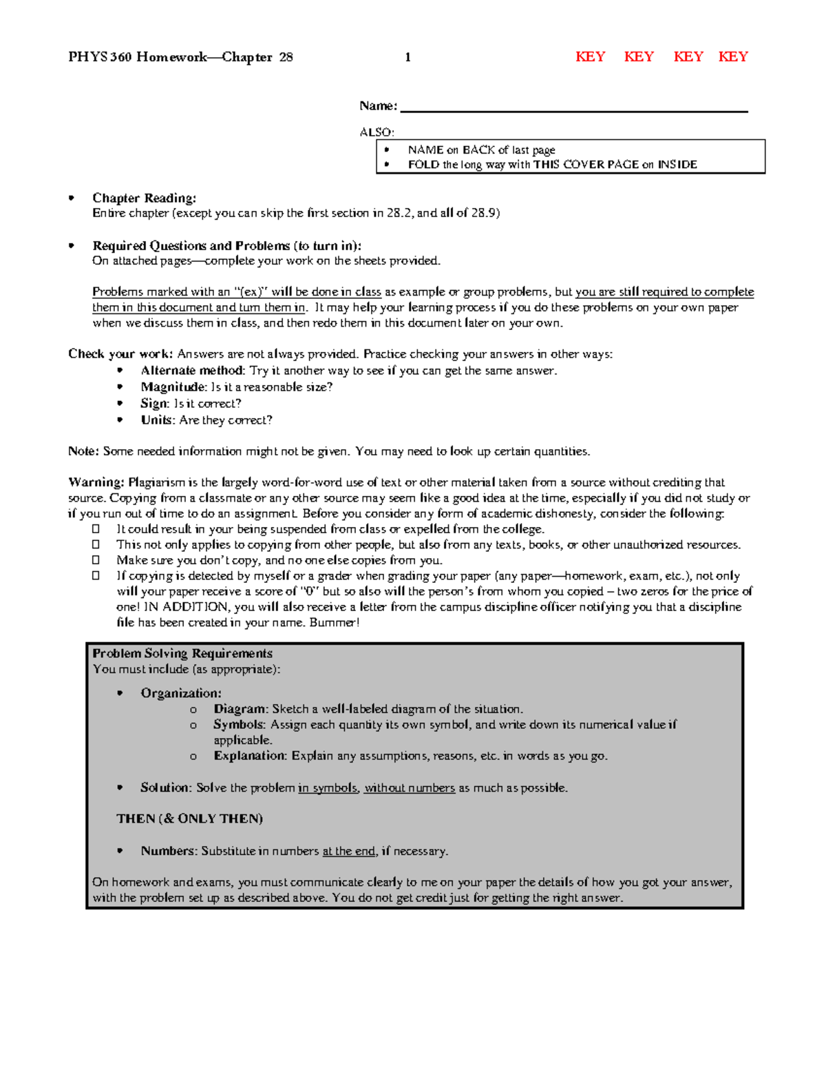 chapter 28 homework - Name: ALSO: - NAME - Studocu