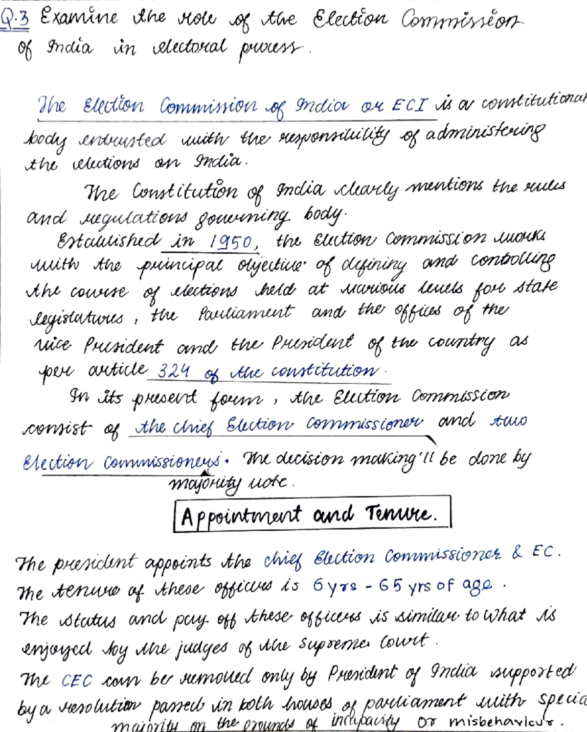 3 - Assignment and notes - Examine dhe totv Ahe Election ommiMion o ...