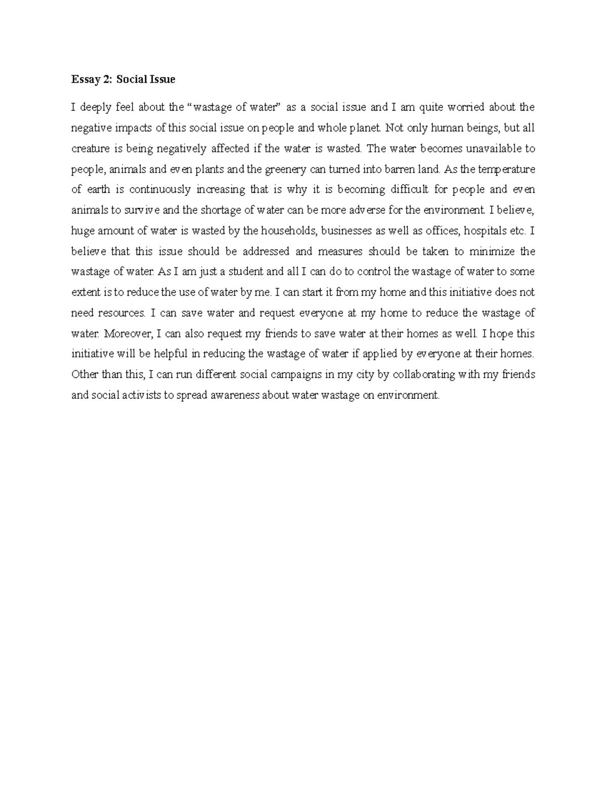 Teenar Task 1 - Assignment - Essay 2: Social Issue I deeply feel about ...