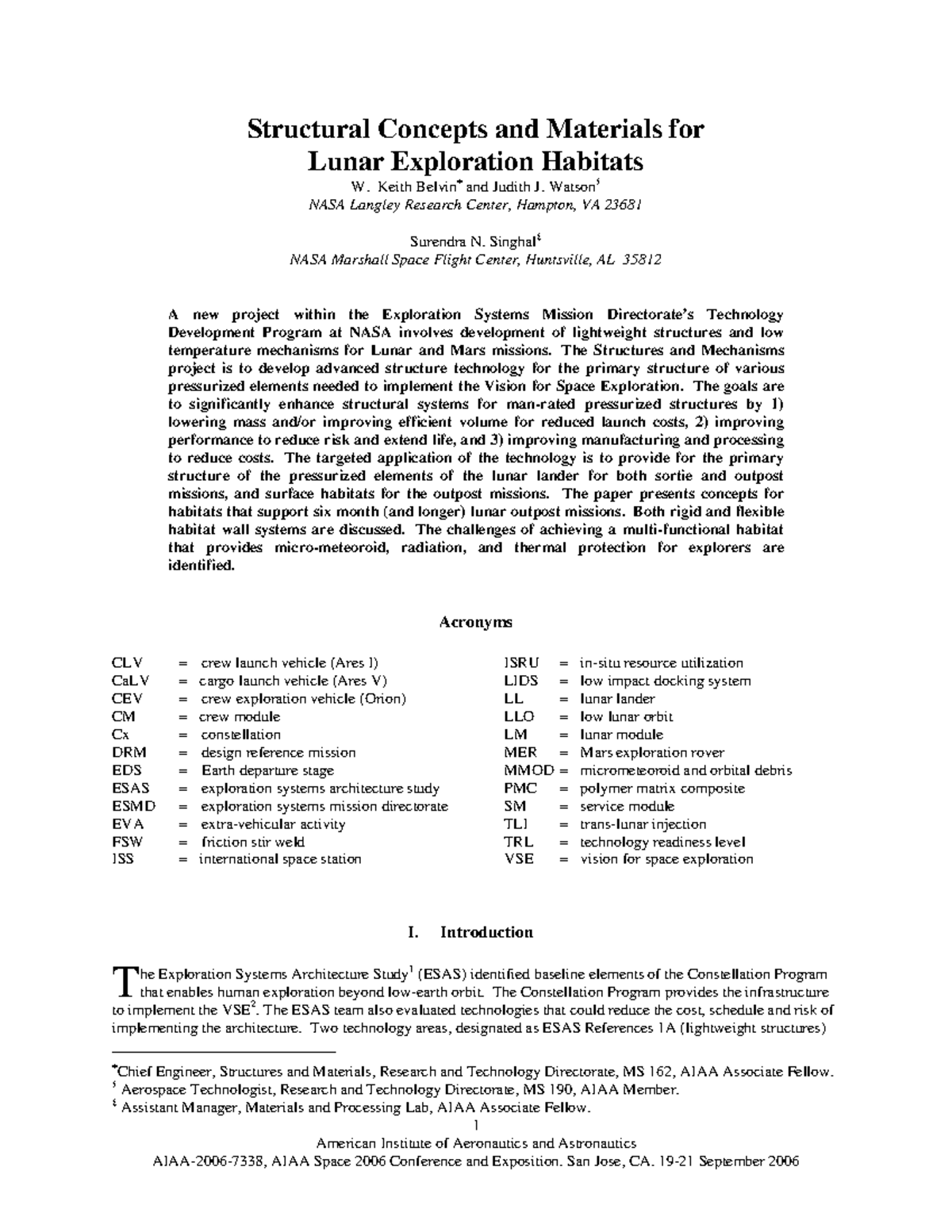 NASA Material 2.... American Institute of Aeronautics and
