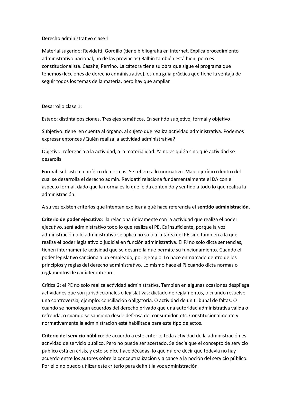 Derecho Administrativo Apuntes De Clases - Derecho Administrativo Clase ...