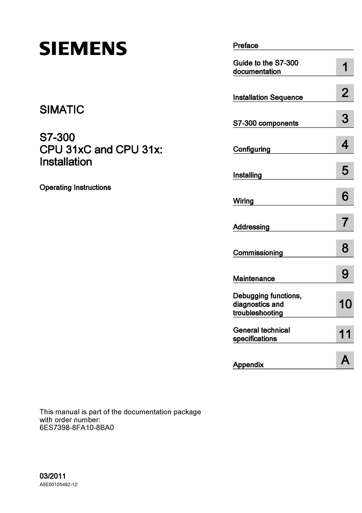 S7300 Cpu 31xc And Cpu 31x Operating Instructions En-US En-US - CPU ...