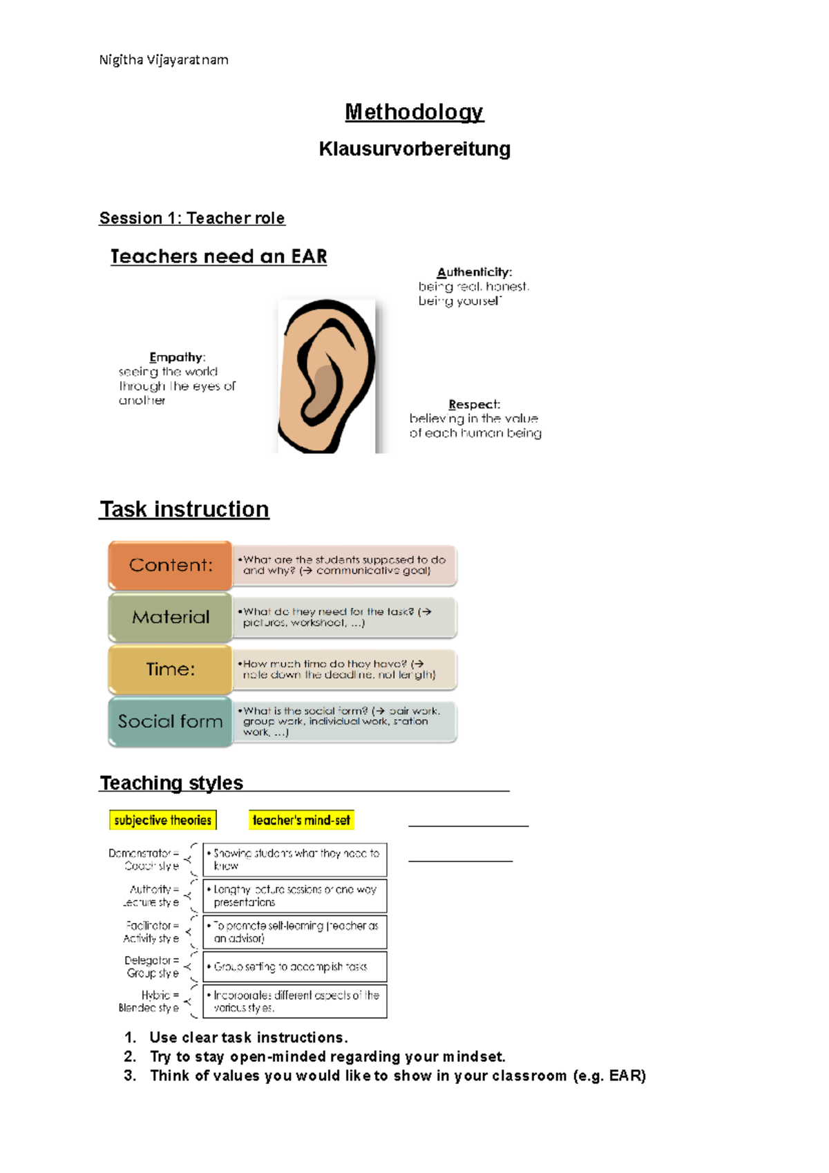 Klausurvorbereitung - Lernzettel - Methodology Klausurvorbereitung ...