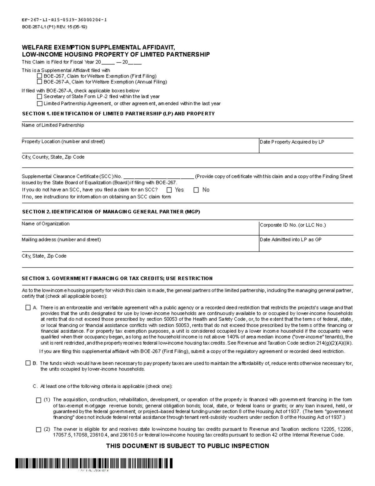 Boe 267 l1 custom page - dewdew - BOE-267-L1 (P1) REV. 15 (05-19 ...