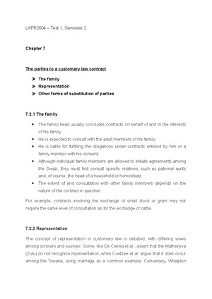 [Solved] Resolution of conflict of african customary law systems ...