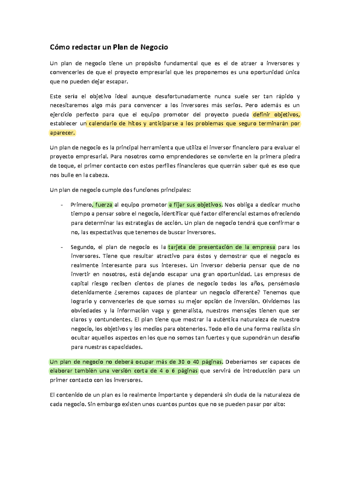 B Redactar Un Plan De Negocio V1 - Cómo Redactar Un Plan De Negocio Un ...