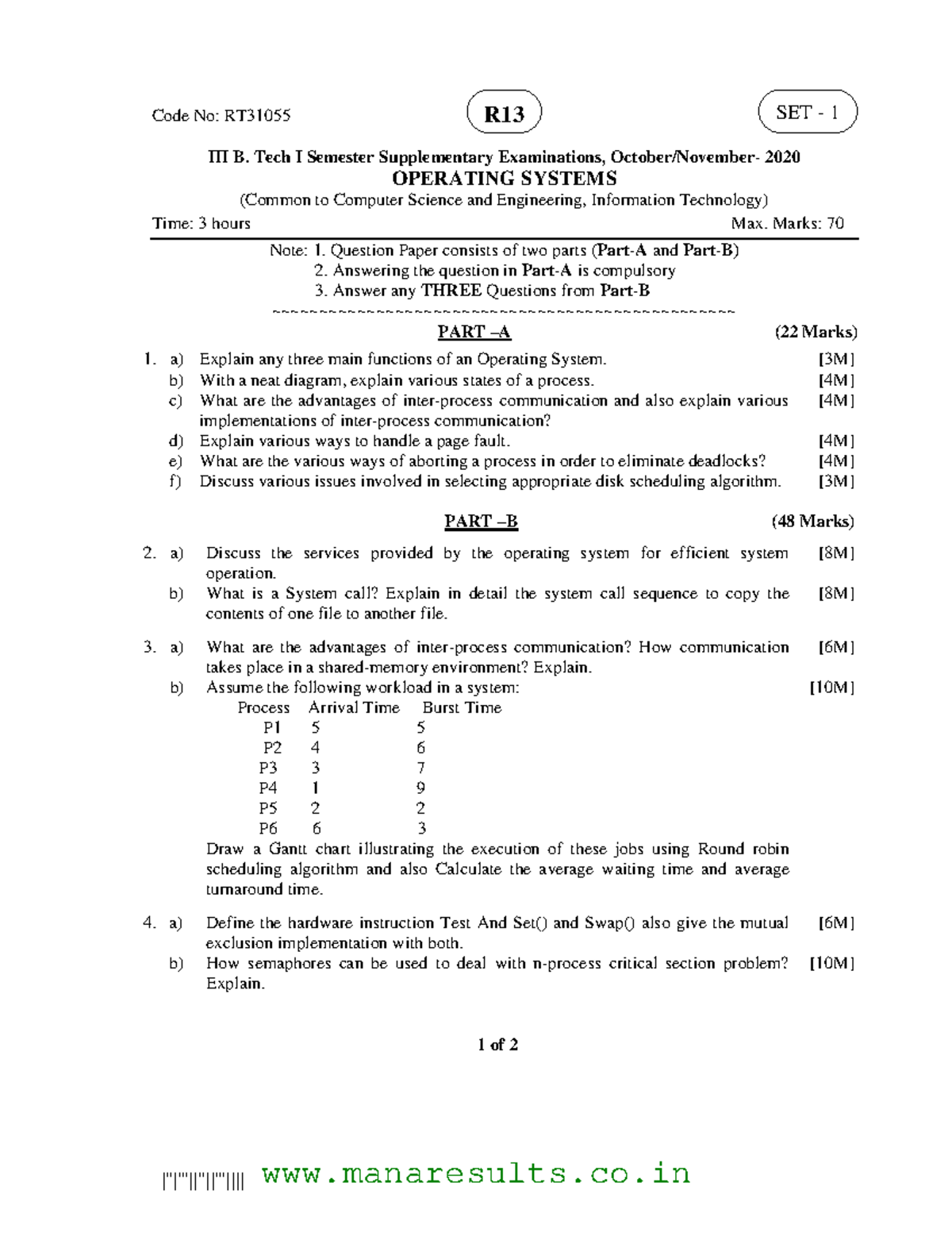 OSquestionpaper - dgadgasdgsdg - |''|'''||''||'''|||| Code No: RT III B ...