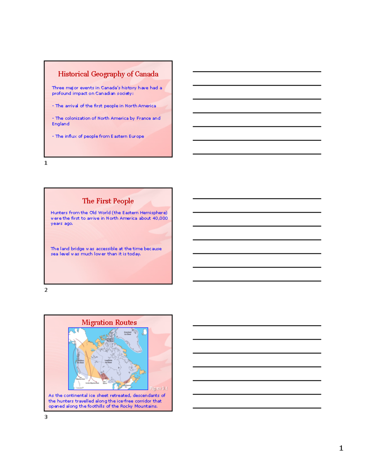 Lecture 4 Slides Historical Geography Of Canada Three Major Events 