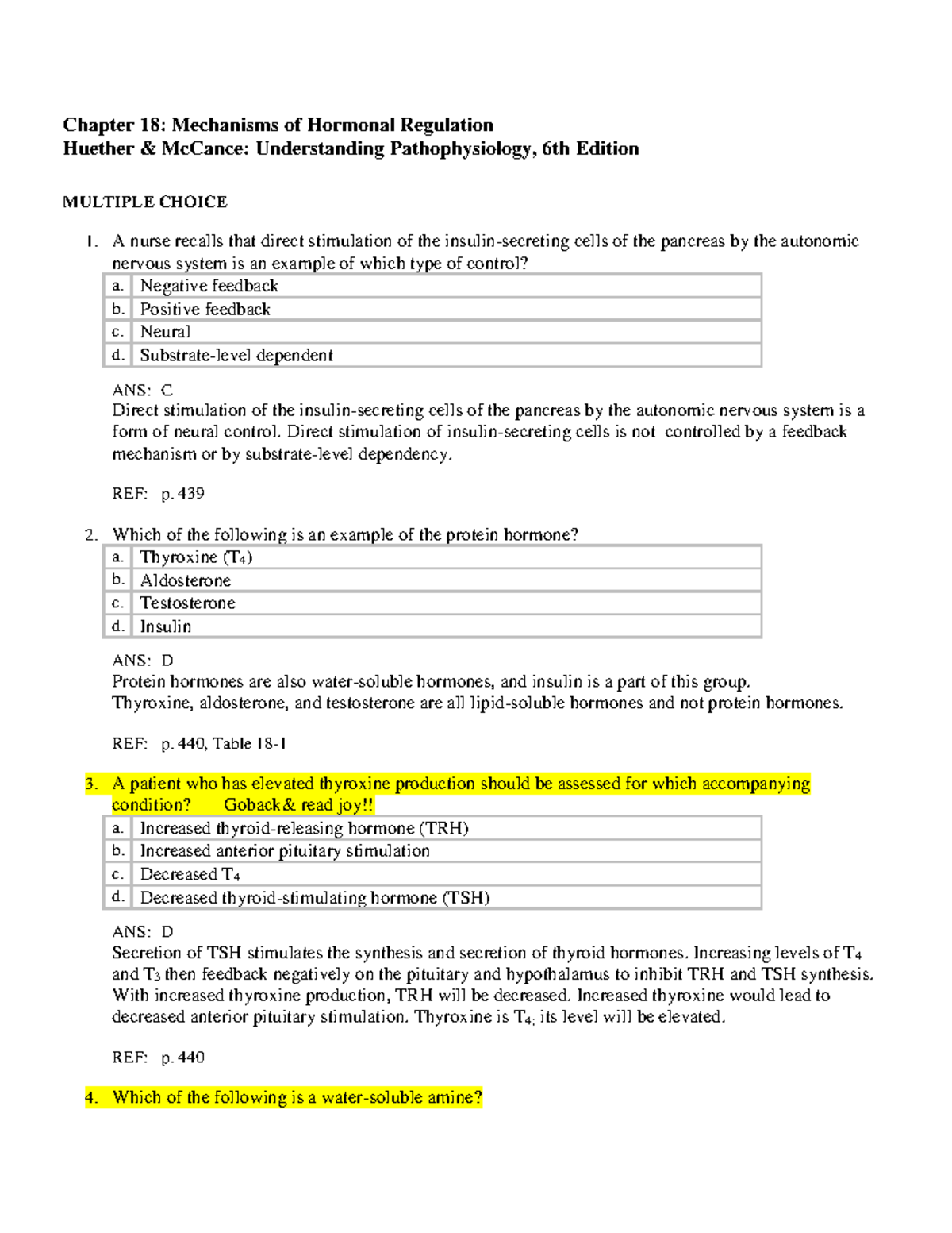 427896606 Pathophysiology Test Bank Ch 18 19 21 22 - Chapter 18 ...