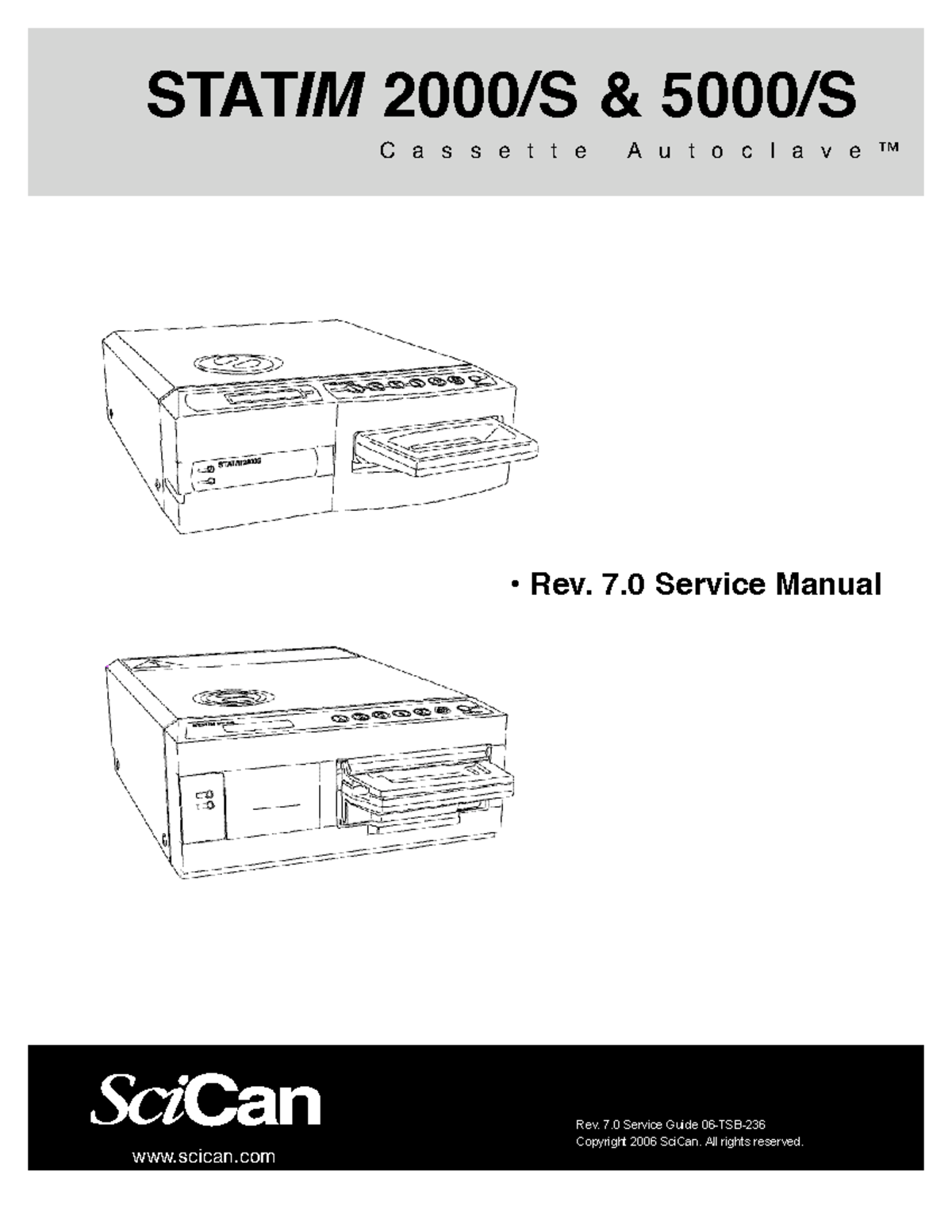 Service manual Statin scican • Rev. 7 Service Manual Rev. 7 Service