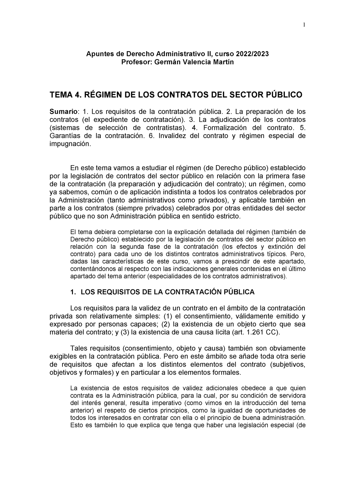 Tema 4 Régimen De Los Contratos Del Sector Público Apuntes De Derecho Administrativo Ii 7386