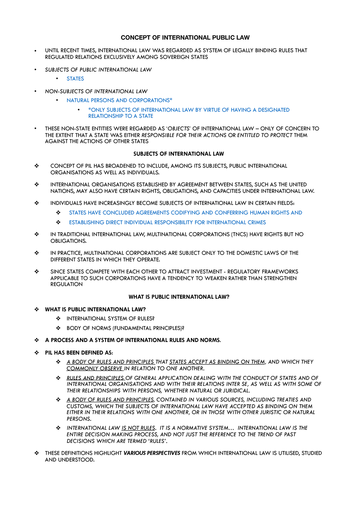 International Public Law - CONCEPT OF INTERNATIONAL PUBLIC LAW • UNTIL ...