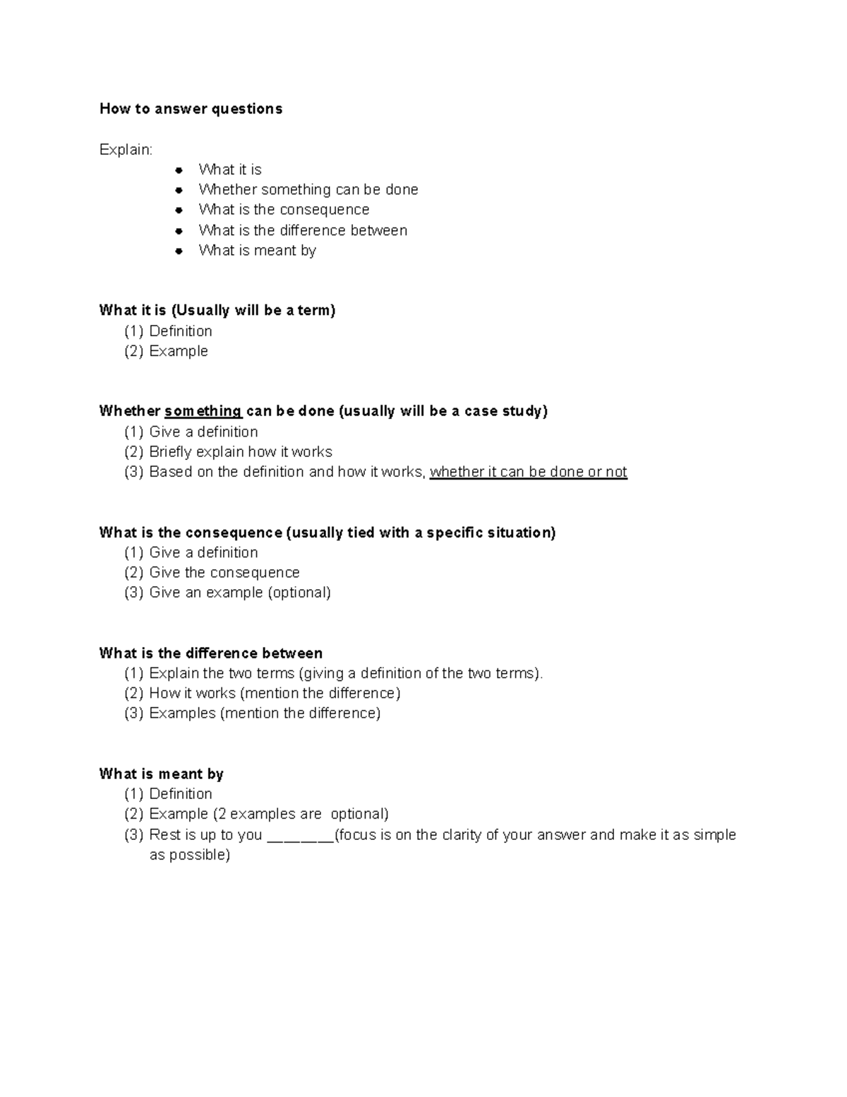 Untitled document - How to answer questions. - How to answer questions ...