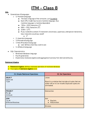 Introduction and Advantages of Database - ITM - Class 1 ** Highlighted ...