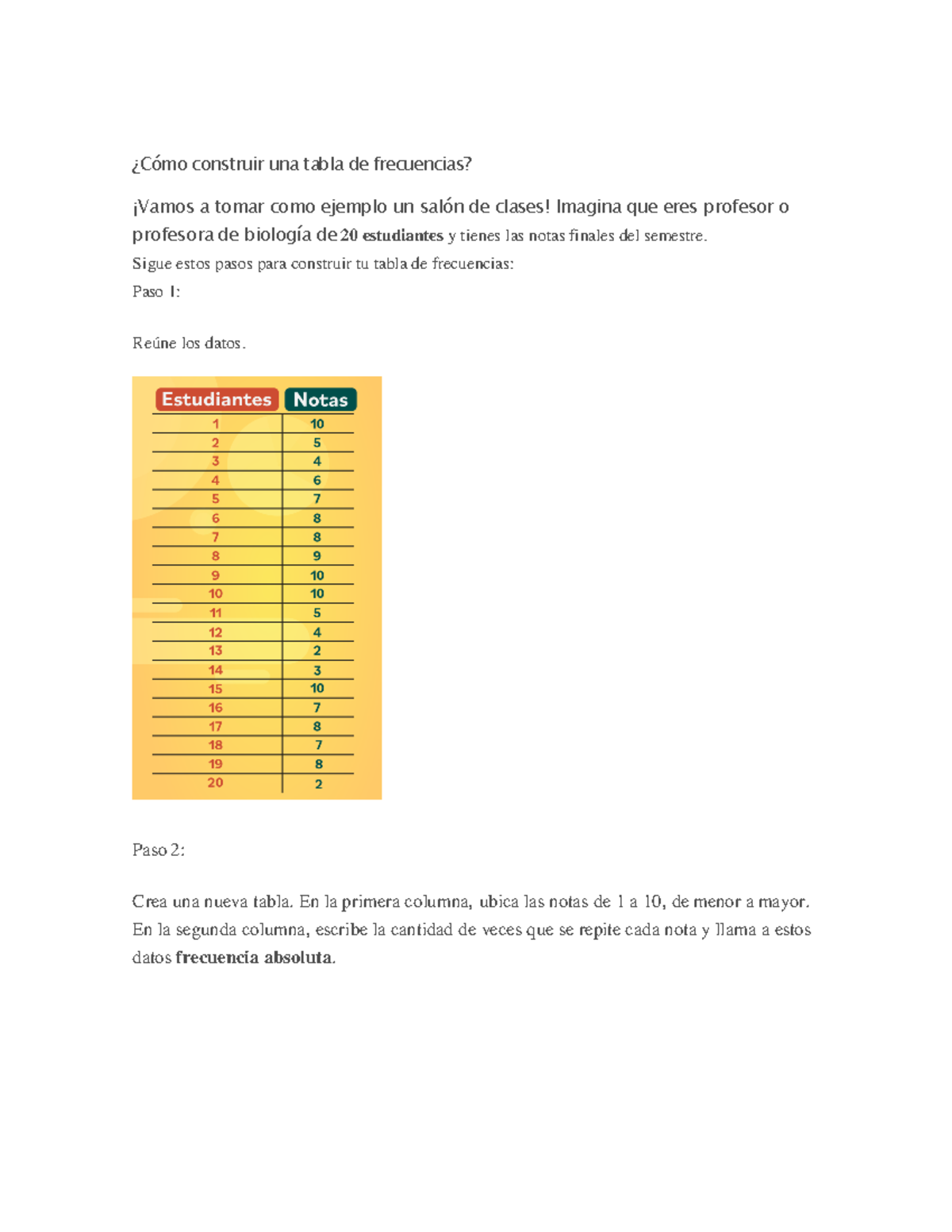 Cómo construir una tabla de frecuencias - ¿Cómo construir una tabla de ...