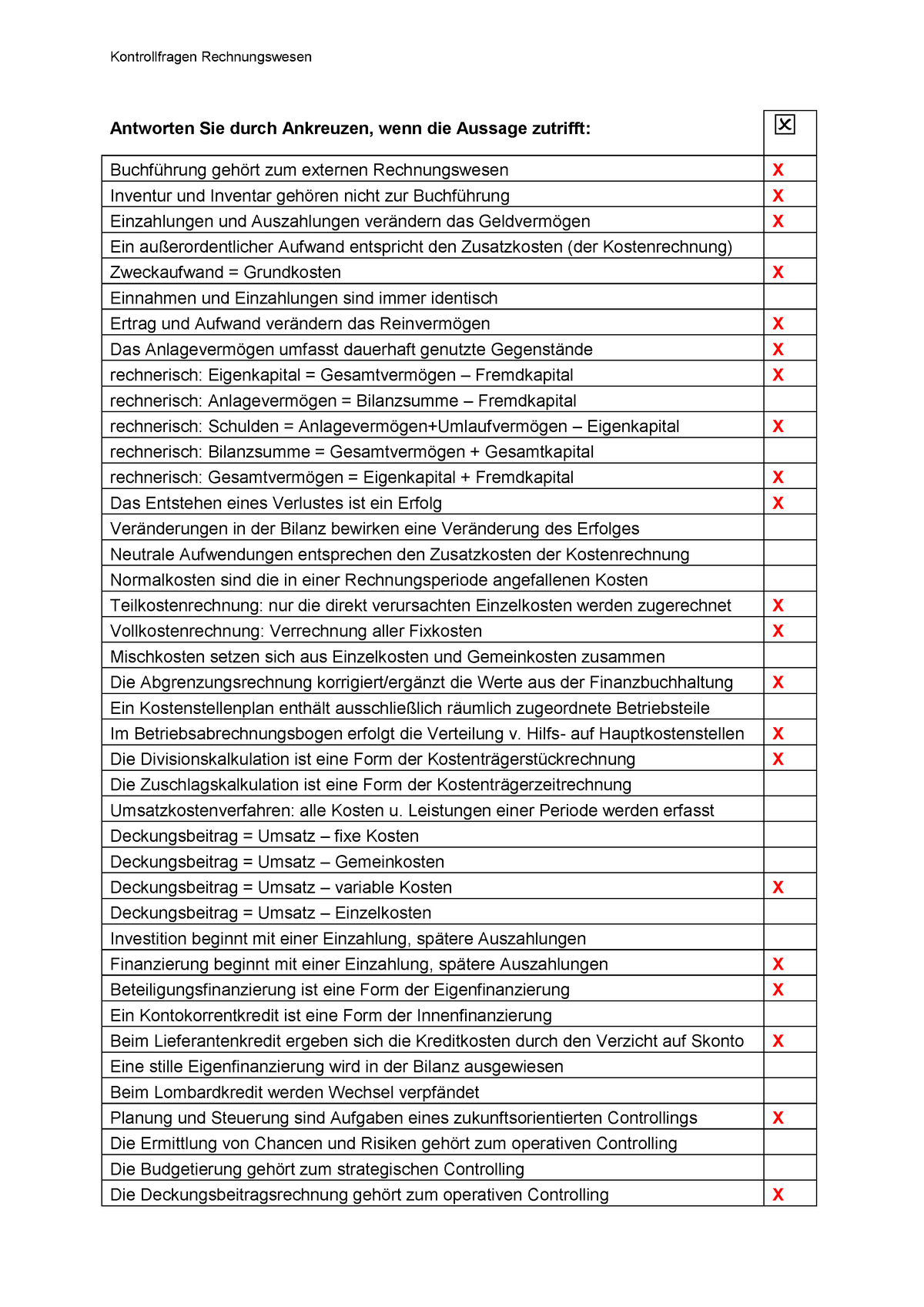 Kontrollfragen Lös - Wintersemester - Kontrollfragen Rechnungswesen ...