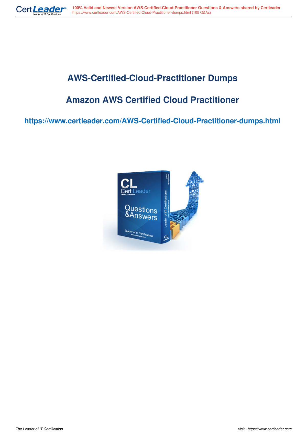 AWS Cloud Practitioner certleader/AWSCertifiedCloudPractitioner