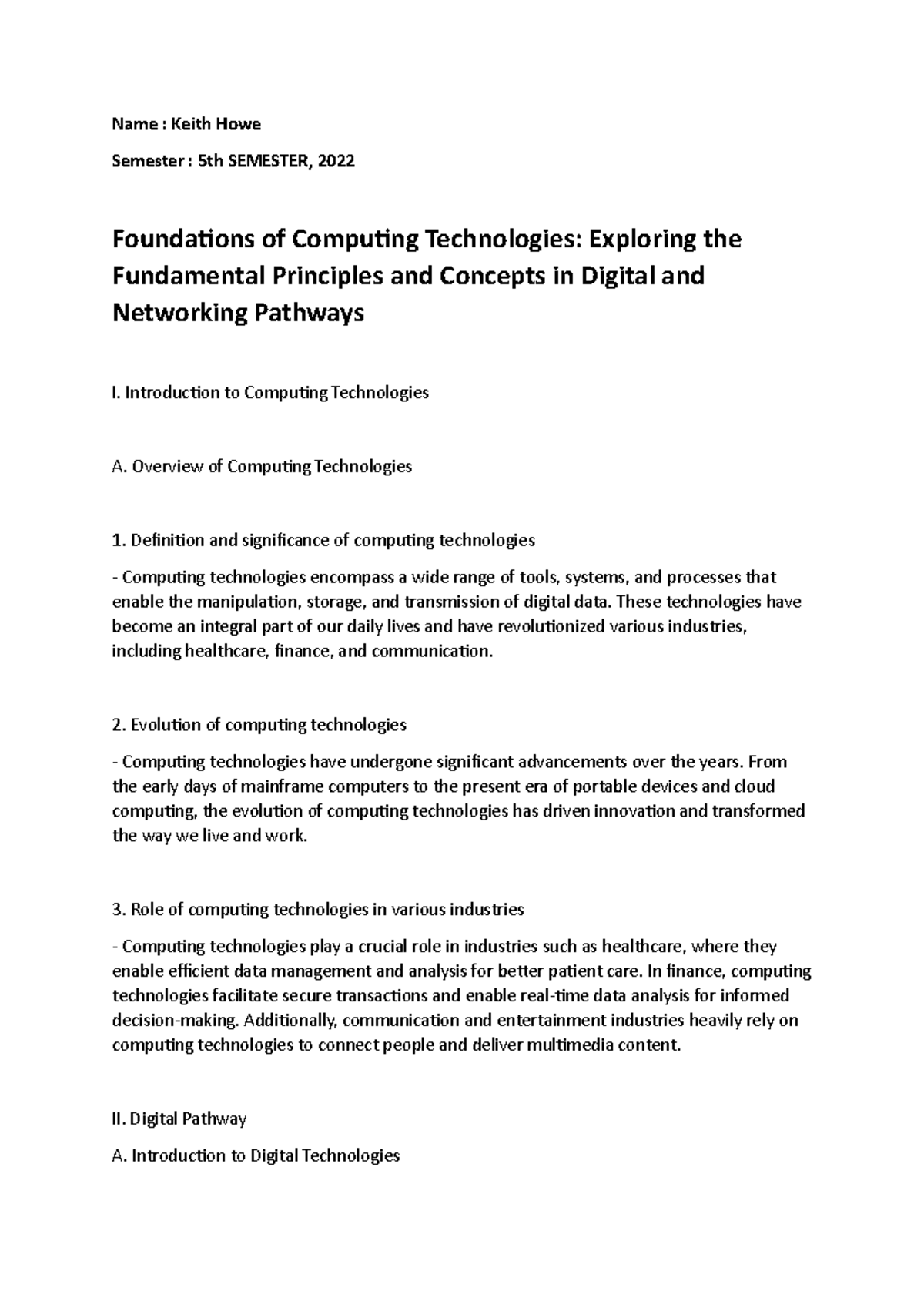 Foundations Of Computing Technologies Exploring The Fundamental Principles And Concepts In Foundations Of Computing Technologies Exploring The Fundamental Principles And Concepts In