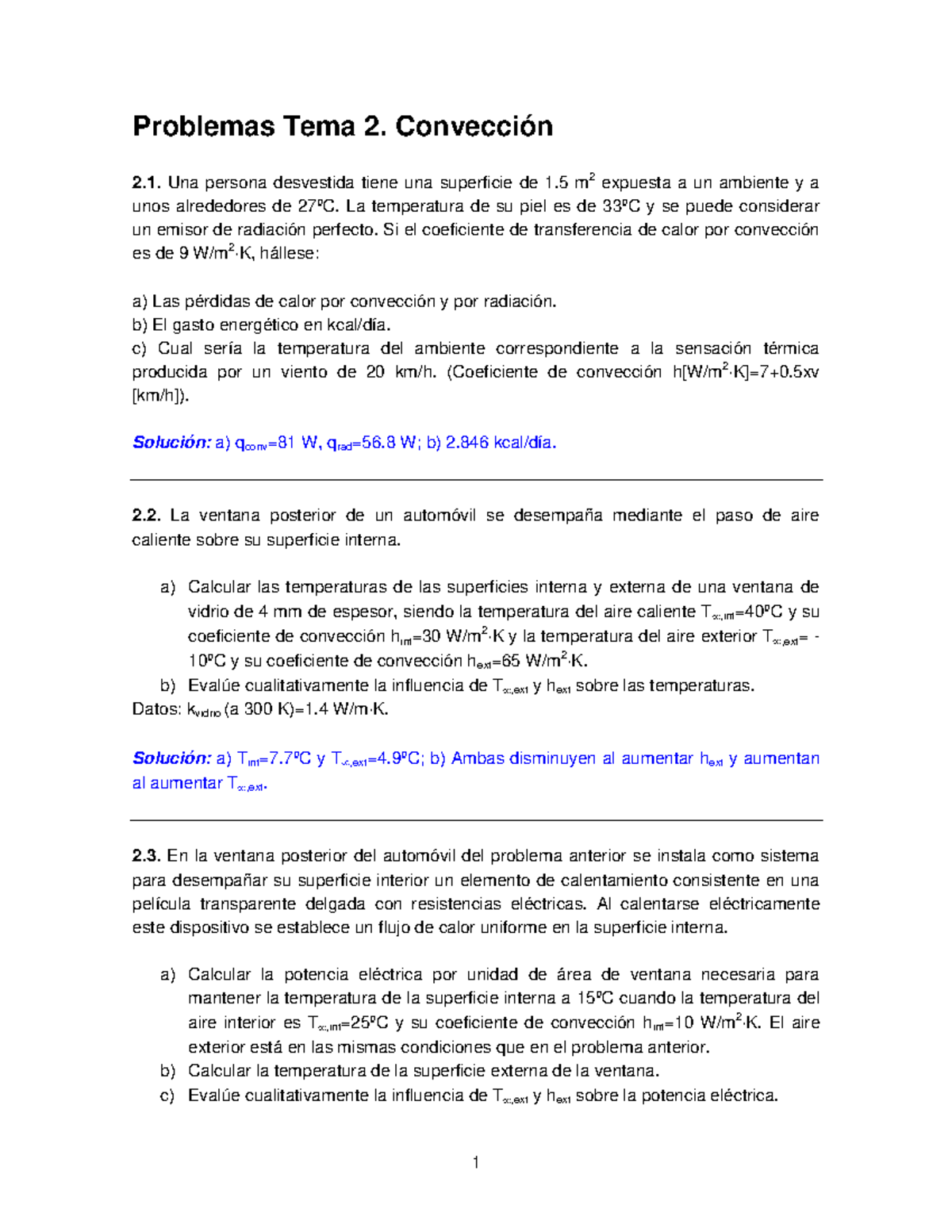 Problemas Tema 2 Tema 2 Ual Problemas Tema Convecci Una Persona Desvestida Studocu