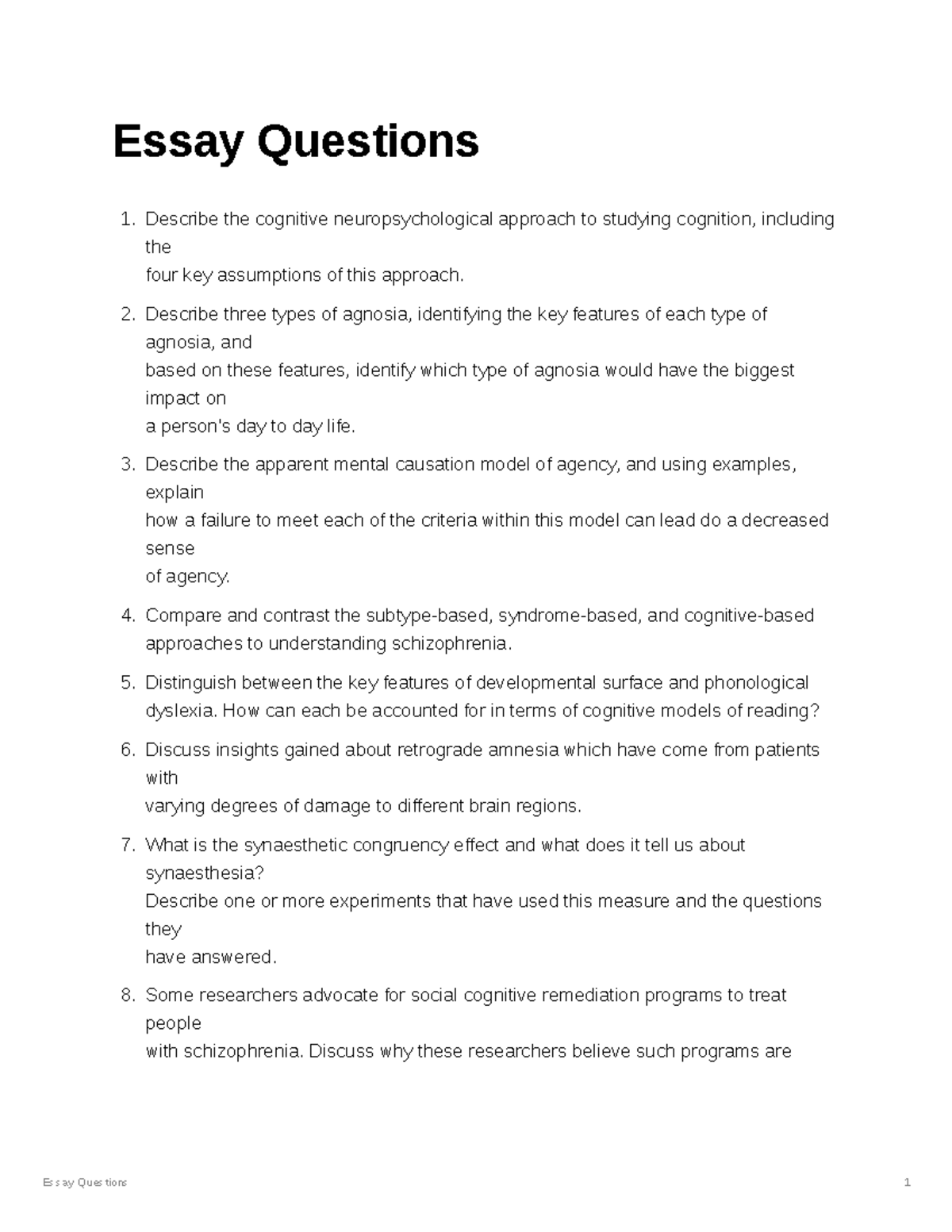 stanford short essay questions examples