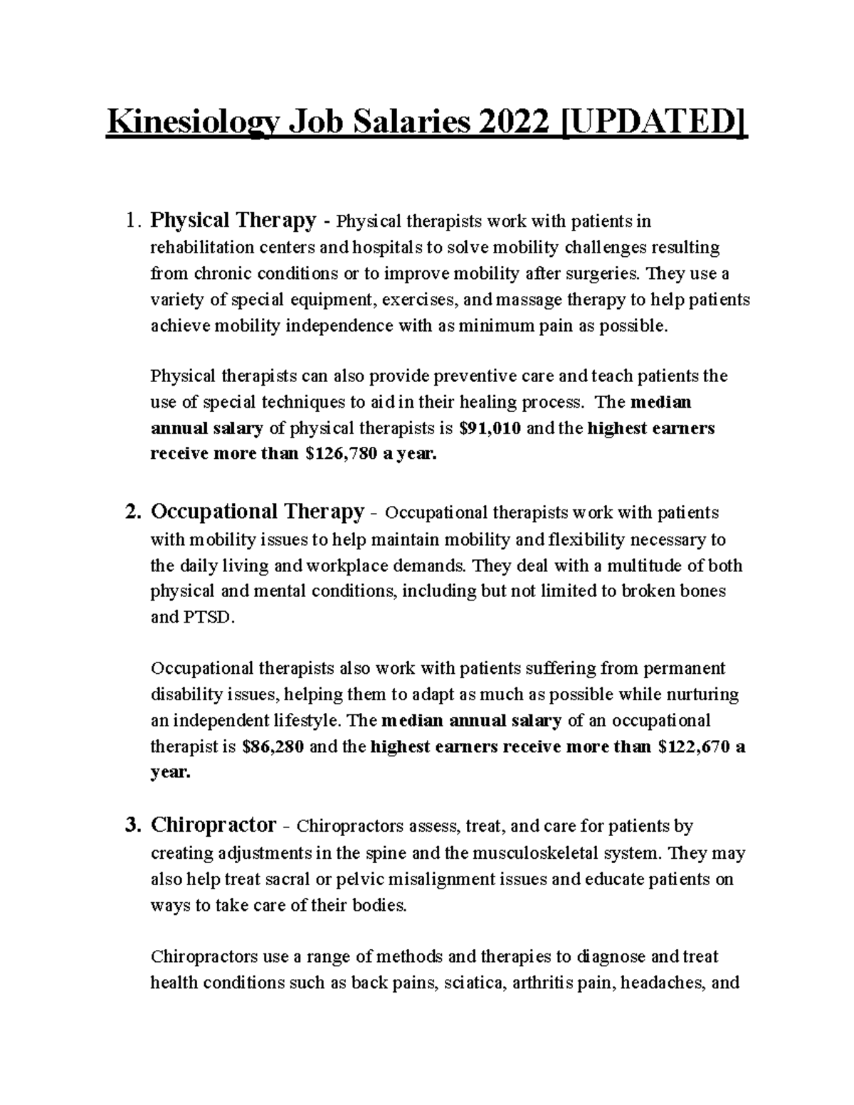 Kinesiology Job Salaries 2022 [ Updated] Kinesiology Job Salaries