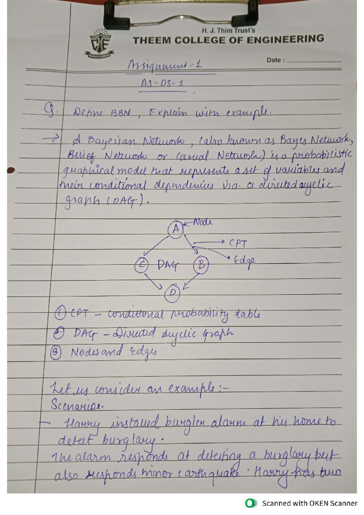 Aids assignment 1 - Artificial intelligence and data science notes - H ...