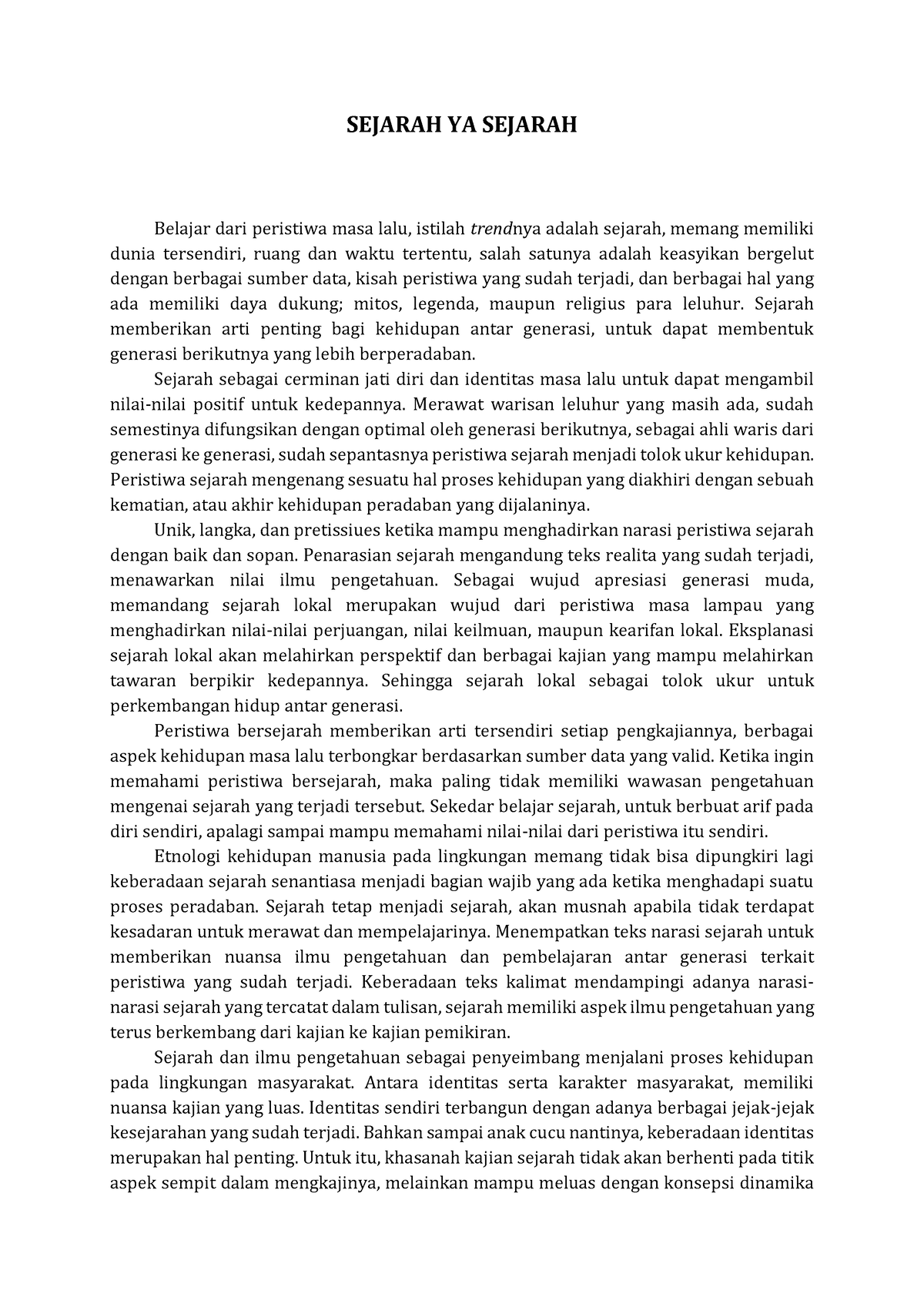 Sejarah YA Sejarah 2 - Tugas - SEJARAH YA SEJARAH Belajar Dari ...