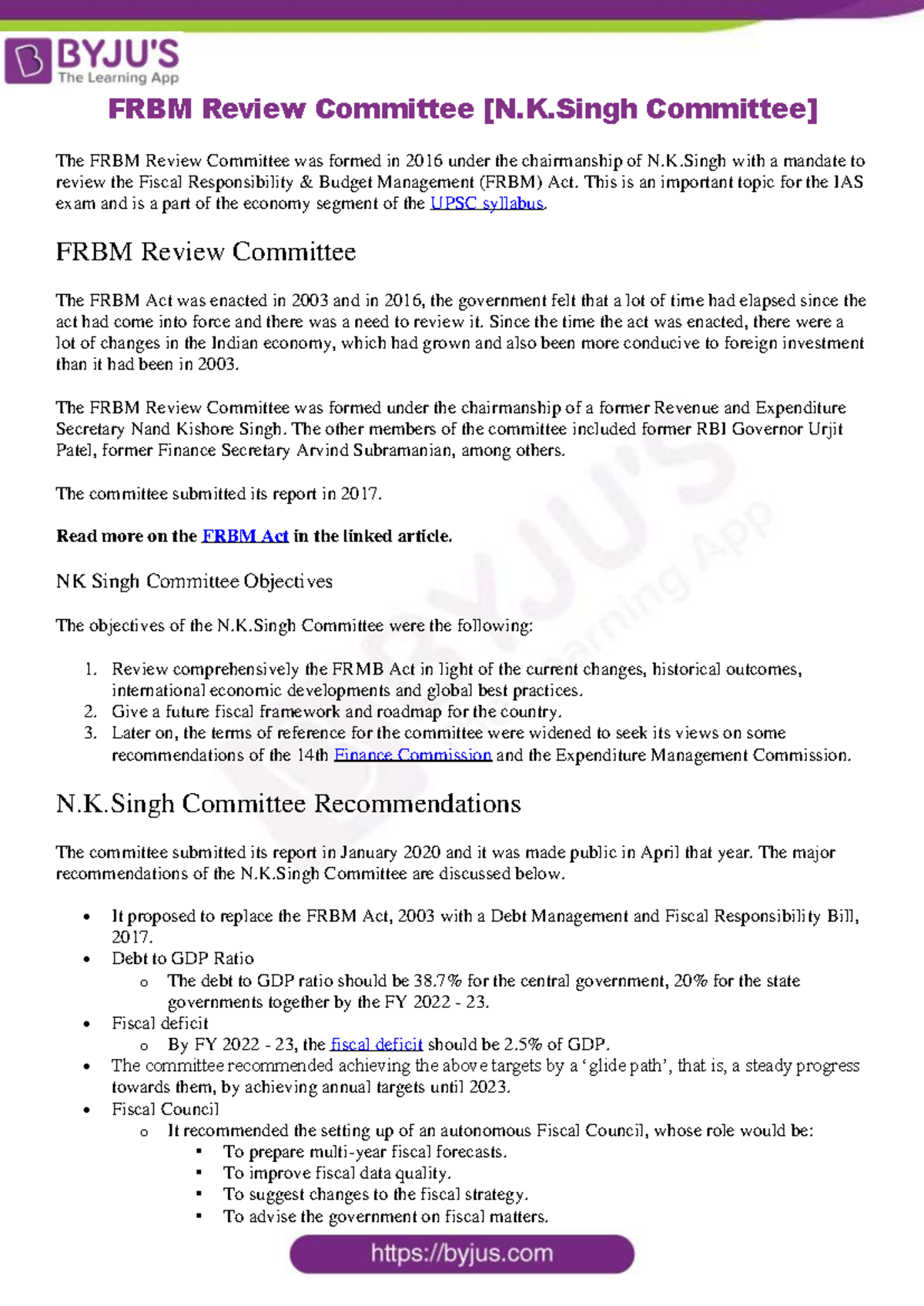 FRBM-Review-Committee - FRBM Review Committee [N.K Committee] The FRBM ...